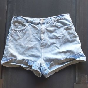 Topshop mom jeans shorts